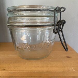Vintage Le Parfait Super glass canning and storage jar.